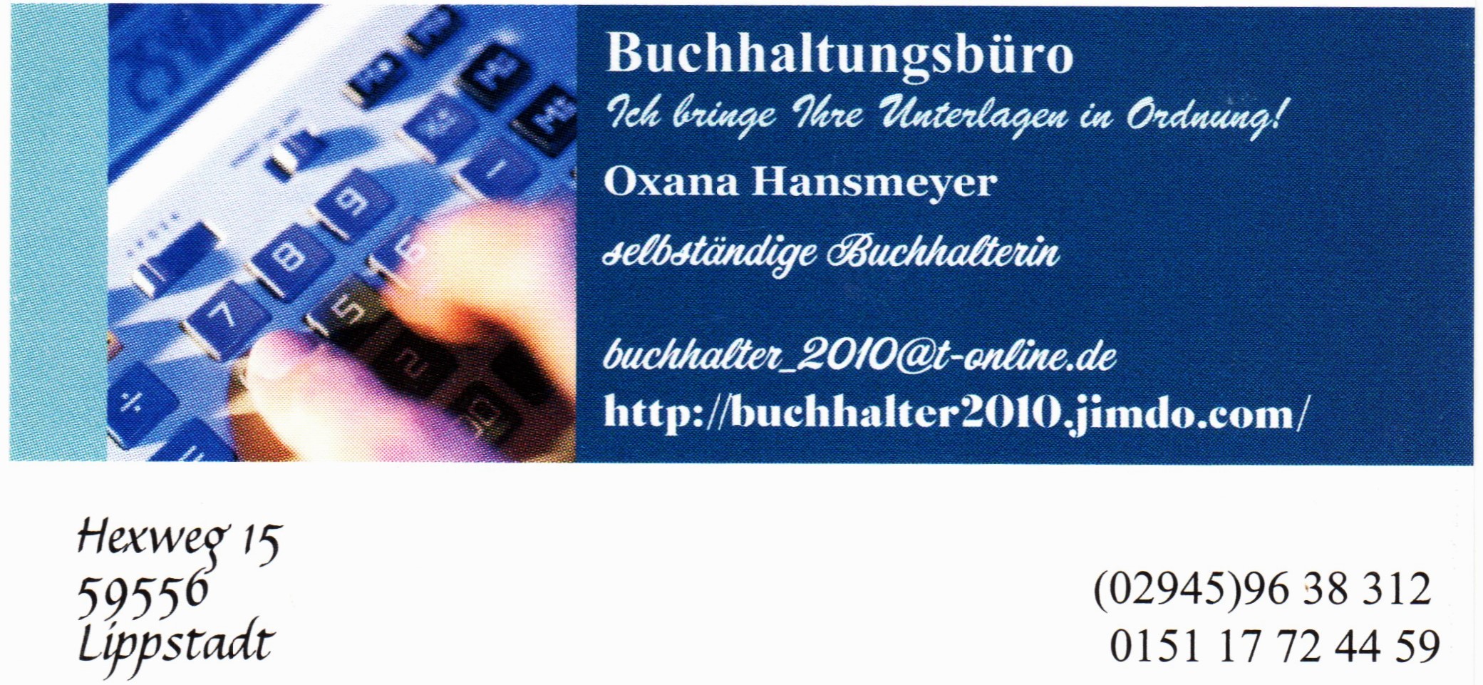 Oxana Hansmeyer - Buchhalterin in Lippstadt